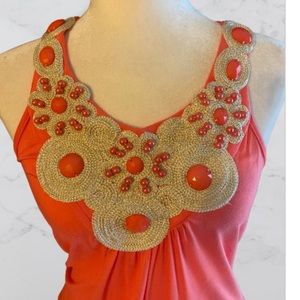 Coral Beaded Fantastic Top